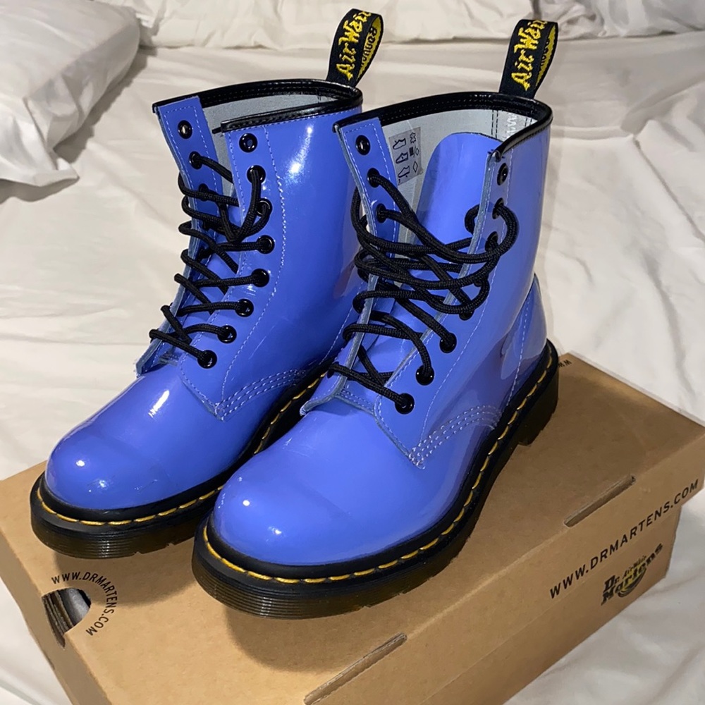 Periwinkle Dr. Marten Lace Up Boots